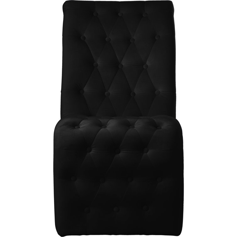 Black velvet discount chair with rhinestones